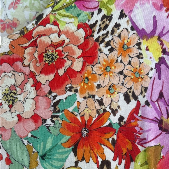 Johnny Was Vibrant Floral Midi Dress - Picture 5 of 5